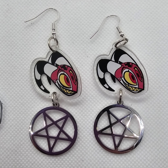 Helluvaboss Earrings! Blitz Stolas Loona Moxie - Handmade Hypoallergenic - Picture 3 of 11